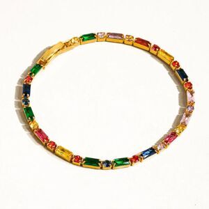 Shiloh 18K Gold Multicolor Cubic Zirconia Tennis Bracelet